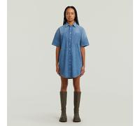 Relaxed Drawcord Dress - Medium blue - Women XL