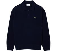 Relaxed Fit Carded Wool Polo Sweater - Navy Size 6 / UK Size XL
