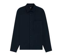 Relaxed-fit overshirt in performance-stretch twill - male - Boss - Casual Shirts - Blue - M - Shirts M
