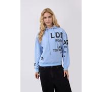 Relaxed Fit Printed Hoodie in Sky Blue LONDON ATTITUDE Baby Blue S