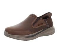 Skechers Men's Slip-ins Relaxed Fit: Slade - Cooper Slip-On Shoes in Brown, Size 10 | Leather/Synthetic/Textile