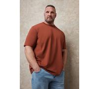 BadRhino Big & Tall Rust Orange Soft Touch Relaxed Fit T-Shirt - Men's - Plus Size Curve