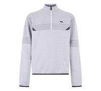 Relaxed-fit zip-neck sweatshirt with quilted jacquard - male - Boss - Long Sleeve T-Shirts - Gray - 2XL - Tops 2XL
