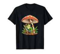 Relaxed Frog Under Mushroom Summer Vibes T-Shirt