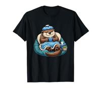Relaxed Otter Tea Cup Cozy Blanket Comfort T-Shirt