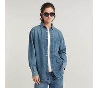 Relaxed Overshirt - Medium blue - Women XXS