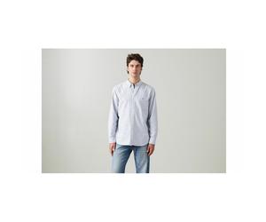 Relaxed Oxford Shirt with Button-Down Collar blue striped