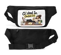 Relaxed Person Taking a Break at Work Unisex Waist Bag Black