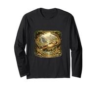 Relaxed Sloth Hammock Mountain Escape Long Sleeve T-Shirt