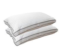 Relaxer Memory Foam AirFlow Pillow Soft Hollowfibre Pillow, Deep Sleep Neck Pillow, Cooling Pillow, Bed Pillow, Hypoallergenic, Sleeping Pillows, Hotel Quality (Pack Of 2)