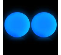 Relaxgiant 2 Pcs Blue Glow in the Dark Lacrosse Ball Official Size 2.48'' Lacrosse Training Ball Night Practice for Indoor Outdoor Sports Colorful Sports Gifts