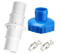 Relaxgiant 2 Pcs Pool Vacuum Hose Adapter Kit, 1-1/4 or 1-1/2 Hose Connector Coupling and compatible with 11238 B Adapter for Swimming Pool Vacuum Cleaner Filter Pump Surface Skimmer Small (Blue)