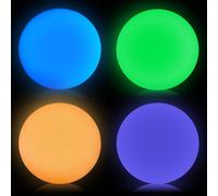 Relaxgiant 4 Pcs Glow in the Dark Lacrosse Ball Official Size 2.48'' Lacrosse Training Ball Night Practice for Indoor Outdoor Sports Colorful Sports Gifts