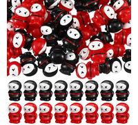 Relaxgiant 50pcs Mini Ninja Figurines Ninja Party Favors Warriors Birthday Party Decorations Cool Cupcake Topper, Goodie Bag Fillers for Garden Micro Landscape Doll House Potted Ornament DIY Craft