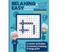 Relaxing and Easy word search puzzle for seniors. Easy Large Print Activities for Seniors with Dementia and Alzheimer's