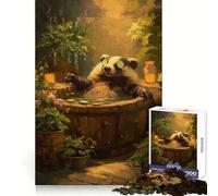 Relaxing Badger in A Spa Tub 1000 Piece Jigsaws for Teenagers Puzzle Smart Game Group Play Image Assembly Wall Art Decor (50x75cm)