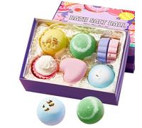Relaxing Bath Balls,7-Piece Natural Organic Bath Salt Balls for Kids | Shower Soap Stocking Stuffers for Ladies Kids Birthday Christmas Valentines Mother's Day Bathtub Spa Relaxation