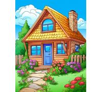 Relaxing Flowers - 500 pages talking about gardens houses and flowers coloring book for kids and adults.: Bloom with creativity through floral coloring fun.