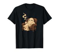 Relaxing Ghost Pipe Smoker Vintage Funny Smoking Chill Humor Value Graphic T-Shirt