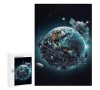 Relaxing Home Activity - Creative Earthly Orbit, Wooden Art Puzzle, 300 PCS - for Quiet Evenings And Focused Play