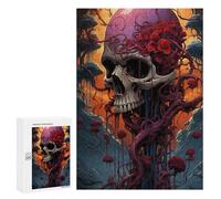 Relaxing Home Activity: Skull Forest Fantasy, 300 PCS, Decorative Wooden Puzzle - for A Rewarding Weekend Challenge