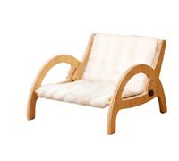 Relaxing Kitten Settee, Ergonomic Restful Feline Recliner, Chaise with Wood Feature, Corrugated, Animal Furniture with Solid Design, Sleeping Nest for Indoor and Home