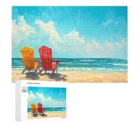 Relaxing on The Beach Jigsaw Puzzle for Adults and Kids Challenging Puzzle for Game Nights 1000 Piece Puzzles Gift for Family Wedding Graduation Friends