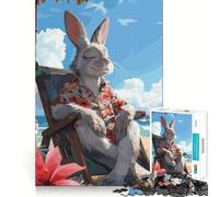 Relaxing On The Beach Jigsaw Puzzles 1000 Pieces for Adults Strengthen Memory Group Joy Clean Edge Stylish Gift (50x75cm)