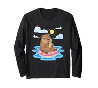 Relaxing Otter Finding Joy in Simple Summer Moments Long Sleeve T-Shirt