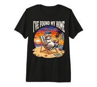Relaxing Raccoon Beach Sunset Vacation I've Found My Home Premium T-Shirt