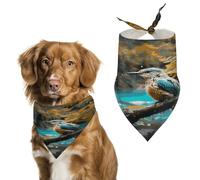 Relaxing Rain and Birds Sounds Easter Dog Bandanas for Small Medium Large Dogs,Cat Dogs,Pet Scarf - Polyester Cute Bibs.Triangle Pet Scarf for Puppy Pet,Personalized Birthday/Party Fun Idea Gift