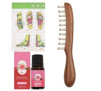 Relaxing Scalp Massage, Deep Head, 18.7x3.5x1.8cm Comb with Pressure Relief, Smooth Resin Meridian Tool, Wellness Care Brush with Minimal Style, Stress Massage for Home Office