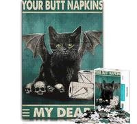 Relaxing Wooden Puzzle, Adults, Your Butt Napkins My Dear, 1000 Pieces | Jigsaw Puzzle for Adults: border-first or section-first building options on weekends.