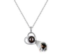 RelaxNest Personalized Picture necklace Projection Necklace with Photo Inside - Custom Photo Pendant Necklace -Mothers Day Gifts for Mom Wife Valentines Love Memorial Gifts for Anniversary