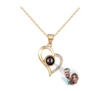 RelaxNest Personalized Picture necklace Projection Necklace with Photo Inside - Custom Photo Pendant Necklace -Mothers Day Gifts for Mom Wife Valentines Love Memorial Gifts for Anniversary