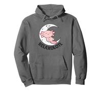 Relaxolotl Axolotl Moon sleep Animals Relax Sweet Axolotl Pullover Hoodie
