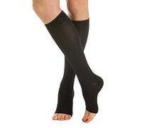 Relaxsan M2050A (Black 3-L) Cotton open-toe medical compression knee high socks - Class 2 (23-32 mmHg)