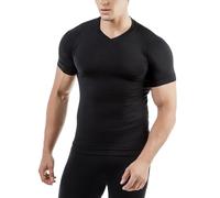 Relaxsan Zero 3010 (Black, L) Thermal Top for Men, Short Sleeve Shirt, Merino Wool Base Layer, Made in Italy