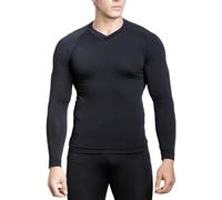 Relaxsan Zero 3020 (Black, L) Thermal Long Sleeve Top Men, Merino Wool Base Layer, Made in Italy