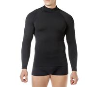 Relaxsan Zero 3030 (Black, L) Thermal Top for Men, Turtle Neck, Merino Wool Base Layer, Made in Italy