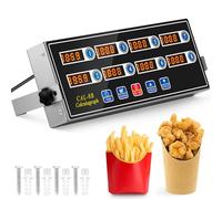 Relaxweex 8 Channel Digital Kitchen Timers Commercial Kitchen Timers for Cooking Large Digital Restaurant Timers Loud Alarm Cooking Reminder for Food Truck Fryer Bakery Pizza Coffee Boiling Eggs