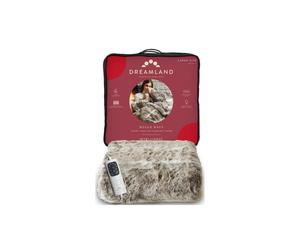 Relaxwell 16710 Deluxe Alaskan Husky Faux Fur Heated Throw