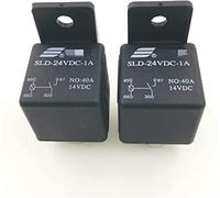 Relay 10 pcs DC12V 24V 40A Black 4 PIN Durable Automotive Car Truck Boat Relays SLD-12VDC-1A SLD-24VDC-1A Normally Open(12V)