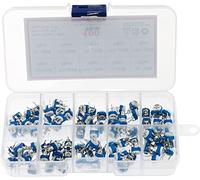 Relay 100pcs 10value x 10pcs RM065 Horizontal Trimpot Potentiometer Assortment Kit Set Electromechanical components