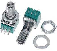 Relay 10PCS 6pins RK097N B5K B10K B20K B50K B100K B500K Audio Amplifier Sealed Potentiometer 15mm Shaft Resistor elements (Size : 20K Ohm)