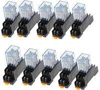 Relay 10set/lot General Purpose MY2 DPDT 8 pins MY2NJ Relais 12V 24V 36V 110V 220V 380V Switch with PCB Socket(AC 380V)
