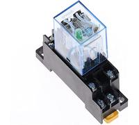 Relay 1Pc LY2NJ HH62P Electronic Mini Electromagnetic 10A 8PIN Coil DPDT DC12V,24V AC110V 220V with PTF08A Base(Onecolor)