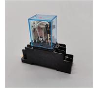 Relay 1PCS MY2P HH52P MY2NJ Coil General DPDT Micro Mini Electromagnetic Switch with Socket Base LED AC220V DC12V(Dc12,A set)