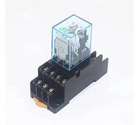 Relay 1set MY4NJ Coil AC12V AC24V DC12V DC24V AC110V AC220V HH54P 5A 220V Miniature Electromagnetic General Purpose with Base(AC110V)