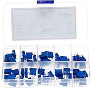 Relay 50pcs 3296X Series 100R 500R 1K 2K 5K 10K 20K 50K 100K 500K Multi-Turn Potentiometer Variable resistors with Box Set DIY Accessories